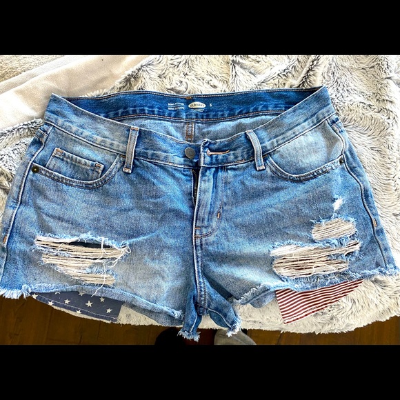 Old Navy Pants - Old Navy American Flag Jean Shorts